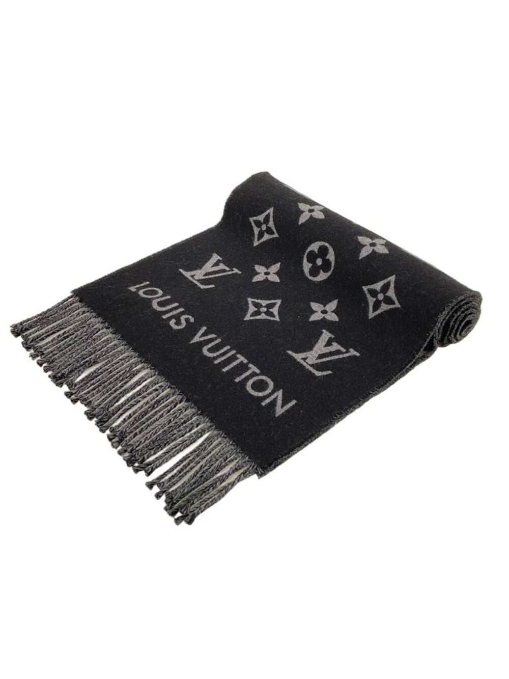 Louis Vuitton Scarf All About Monogram Noir Wool